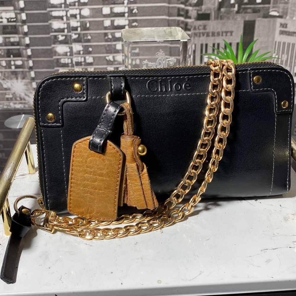 Authentic Chloe Eden Leather Zip Around Long Wallet Purse